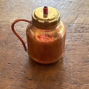 Miniature Copper Brass Milk Can Pitcher Made in Japan Small Collectible Vintage